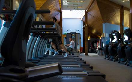 A full-room shot of the Overstone Park Resort gym equipment