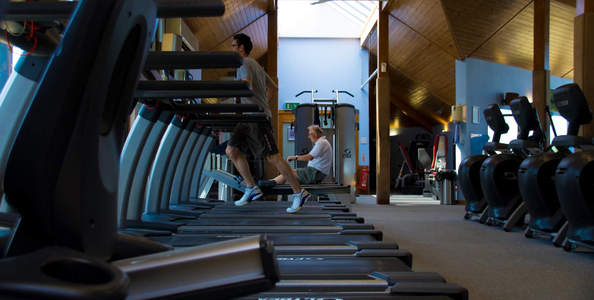 Gym equipment at Overstone Park Resort, Northampton