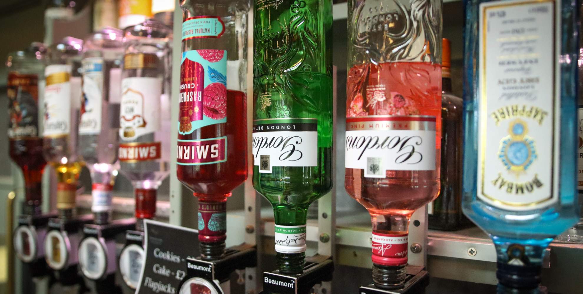 An image of the taps at the Overstone Park Resort bar