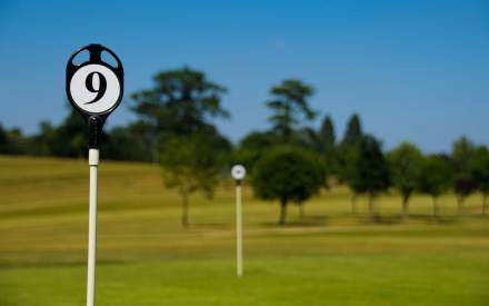 The Overstone Park Resort golf course, Northampton, hole 9