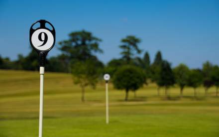 Ninth hole at Overstone Park Resort, Northampton