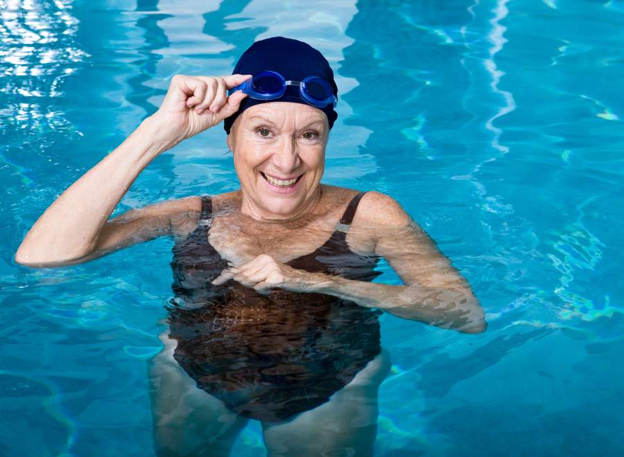 A picture of someone in the swimming pool at Overstone Park Resort