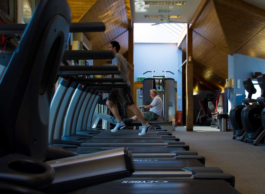 A full-room shot of the Overstone Park Resort gym equipment
