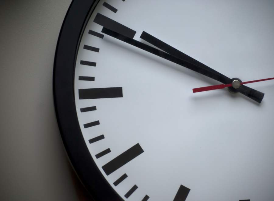 An image of a classic analogue clock